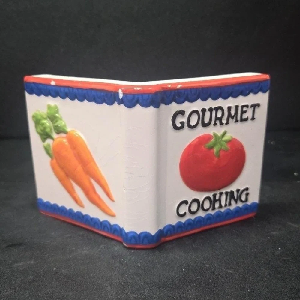 Boston Warehouse Ceramic Cookbook Stand, Vintage Holder, Gourmet Cooking Display